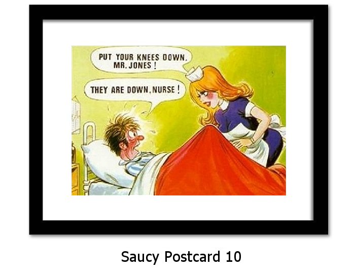 Saucy Postcard Framed Print
